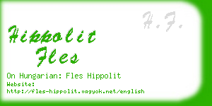 hippolit fles business card